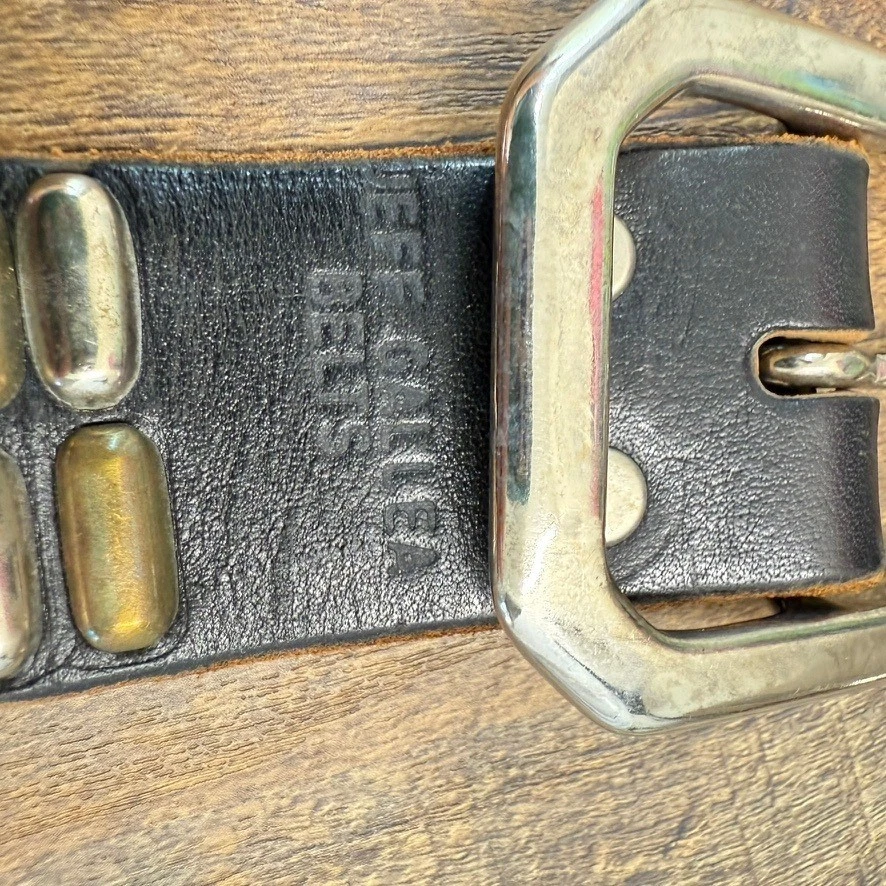 Cinturón De Colección Jeff Gallea Cuero Tachonado Hecho a Mano Para Mujer M Grueso Bohemio Moto Foto 4 de 4