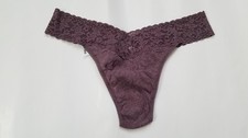 Hanky Panky Signature Lace Original Rise Thong, Artichoke Heart Purple, One Size