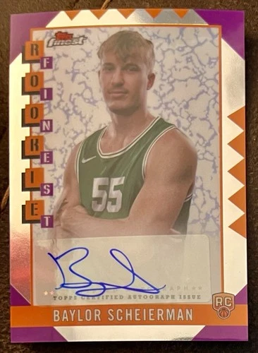2025 Topps Finest Baylor Scheierman Rookie Auto Boston Celtics 🔥