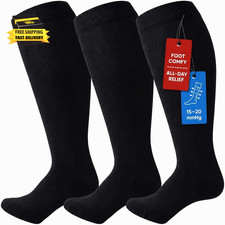 plus Size Compression Socks for Women Men Wide Calf 15-20 Mmhg                