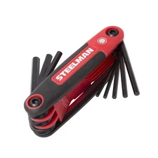 Steelman 9 Piece Folding Hex Key Allen Wrench Set SAE 41929