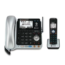 AT&T TL86109 2 Line Connect Cell Bluetooth Corded Cordless Combo Phone System