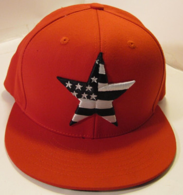 Red Patriotic Hat Star Flag Logo Adjustable Snapback Ball Cap by Carbon Elements