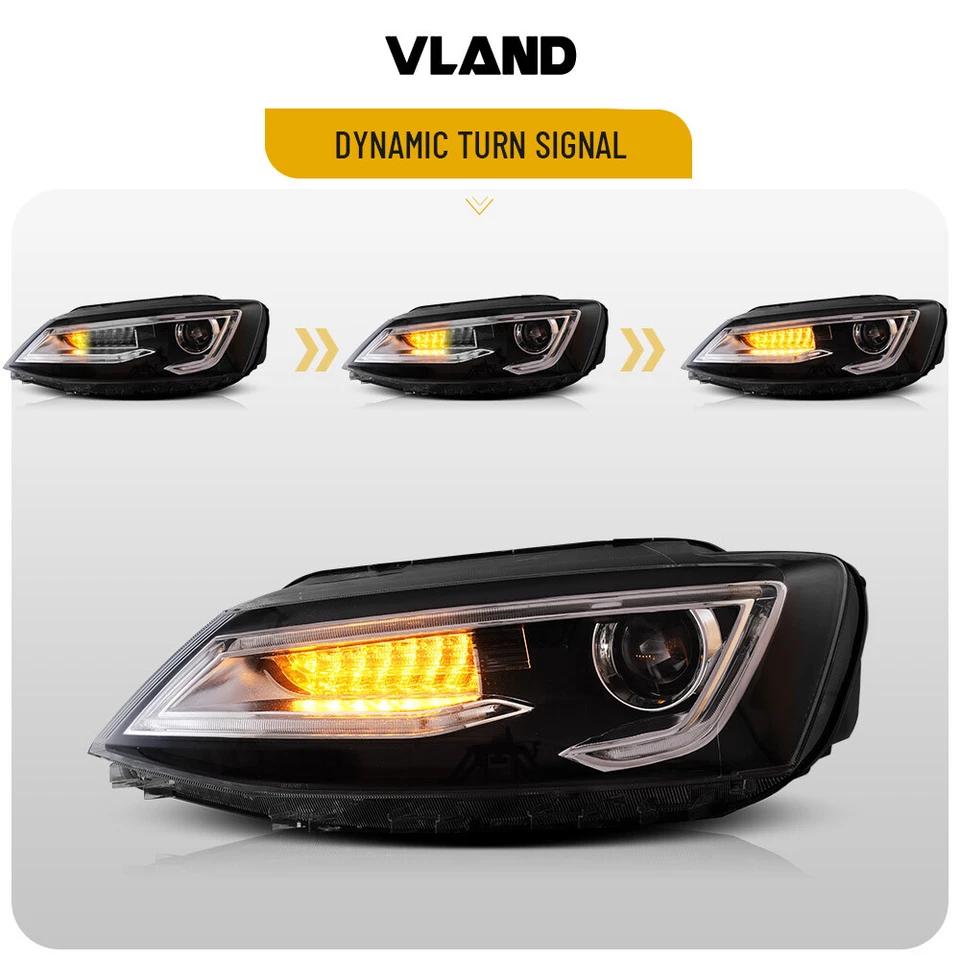 Faros LED y luces traseras VLAND para Volkswagen VW Jetta 2011-2014 combinación Foto 4 de 4