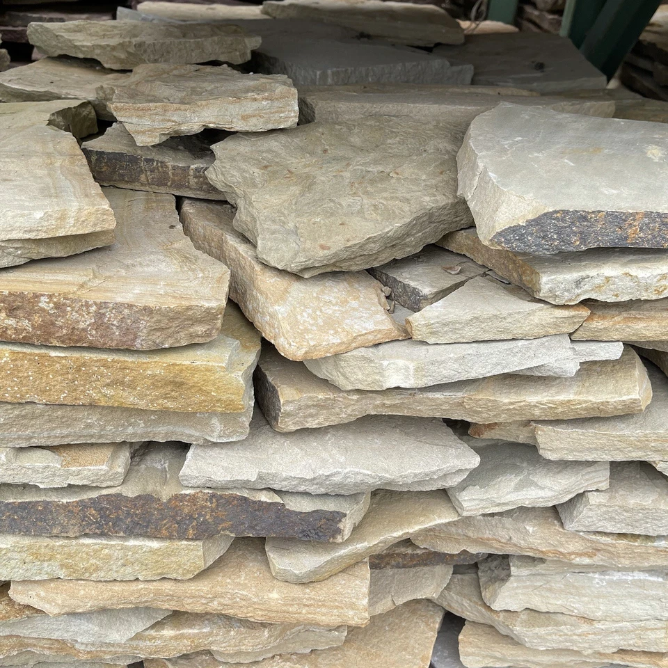 18M2 SANDSTEIN GELB VERBLENDER POLYGONALPLATTEN  BRUCHSTEINPLATTEN WANDSTEINE - Bild 2 von 4