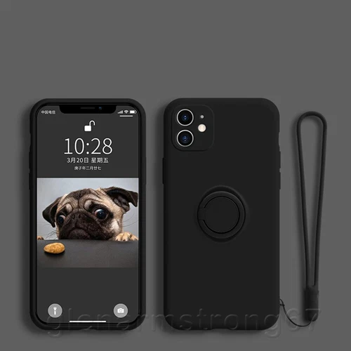 Etui na iPhone 16 15 14 13 Pro Max 12 11 XR XS Silikonowe etui ochronne Ring Cover - Zdjęcie 14 z 28