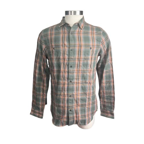 Prana Dolberg Para Hombres Verde Naranja Cuadros Manga Larga Talla Pequeña Alta SmT Nuevo con Etiquetas - Imagen 3 de 18