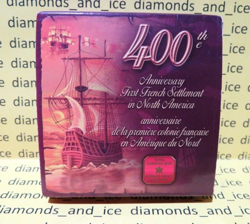 2004 Royal Canadian Mint, New World – French Settlement Silver Proof Dollar