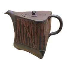 Japanese tea pot- SHUN-EN MANO - Bamboo - 300cc/ml - ceramic fine mesh -Tokoname