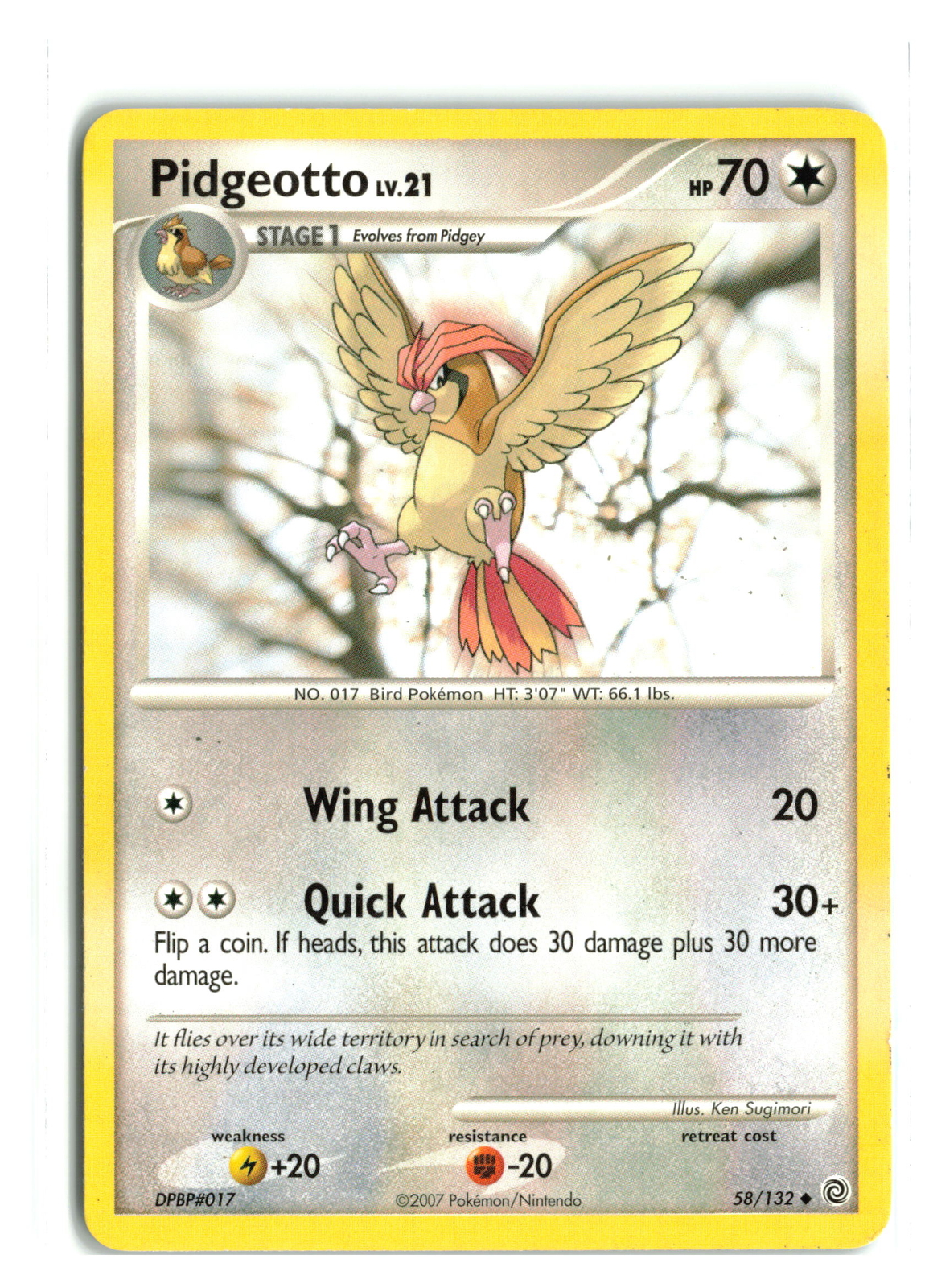 PIDGEOTTO 58/132 SECRET WONDERS POKEMON TCG MP