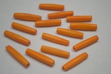 30 PCS DYED ORANGE BUFFALO BONE TUBE BEADING BEADS 1"