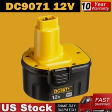 12V Battery For Dewalt DC9071 DW927 DE9074 DW907 152250-27 397745-01 Ni-MH 4.8Ah