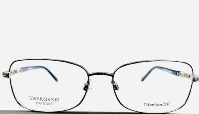 New Titanium220 T220-08 Silver & Blue Eyeglasses w/Swarovski  display picture 1