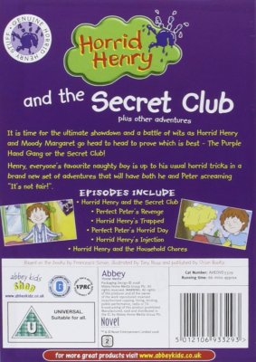 (未使用･未開封品)Horrid Henry & the Secret Club [DVD] [Import] Horrid Henry And The Secret Club DVD as Seen on CITV Children DVD