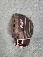 Rawlings WFP120 Fastpitch Softball Glove 12 inch Player Series LHT Pink Brown