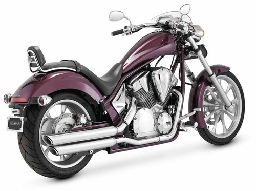 Twin Slash Staggered Exhaust For Honda Vt1300cx Fury 09 15 Chrome Ebay
