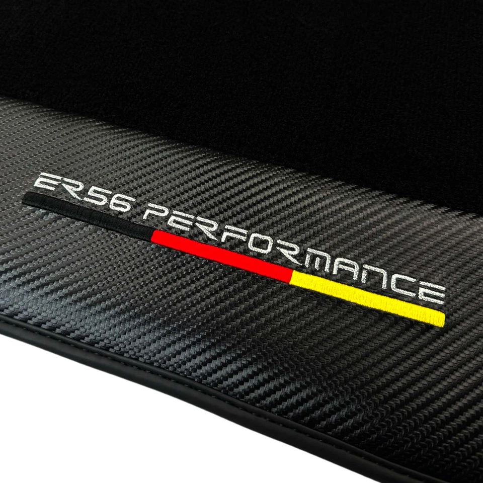 Black Floor Mats for Audi A4 - B8 Allroad Quattro (2008-2015) with Carbon | ER56 - Image 2 of 4