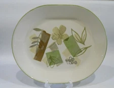 *NEW Corelle Sandstone TEXTURED LEAVES 10 x 12.25" Oblong SERVING PLATTER Plate