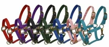 PREMIUM Triple Thick 3 Ply Nylon Halter w Brass Clip Adj Nose PONY FOAL Sz 6634P
