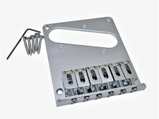 Chrome Tele Telecaster Modern Style Bridge with Individual Zinc saddles