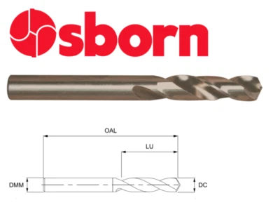 EUROPA TOOL / OSBORN 6.5mm COBALT STUB DRILL BIT HEAVY DUTY HSSCo8 M42 EUROPA OSBORN 8205020650 P69