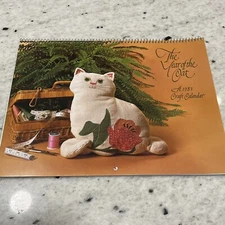 Current THE YEAR OF THE CAT 1983 VTG Craft Calendar Sewing Patterns Quilt New