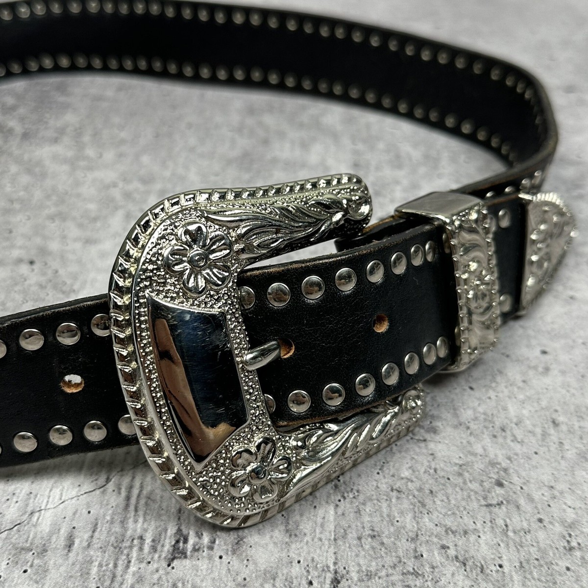 Vintage Italy 90s Nanni Leather Belt Y2K Style | eBay