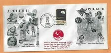 APOLLO 11 MOON LANDING ARMSTRONG  DUAL CACHET JUL 20,1969 ORBIT SPACE COVER