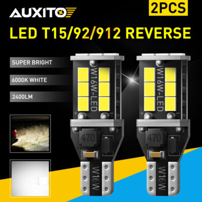 LED Backup Reverse Light Bulbs 921 912 T15 Super Bright Canbus Error Free AUXITO