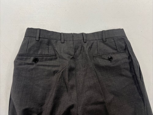 Brioni Men's Gray Solid Wool Dress Pants 30X25 $985 - Picture 7 of 8
