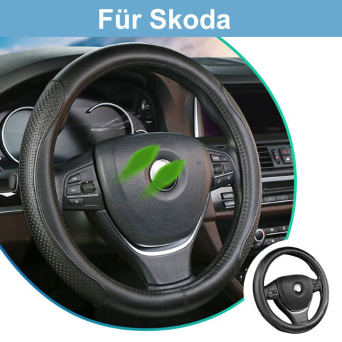 Auto Lenkradbezug, Mode Anti-Rutsch-Leder Auto Innenraum Für Skoda 37-38cm - Bild 1 von 16
