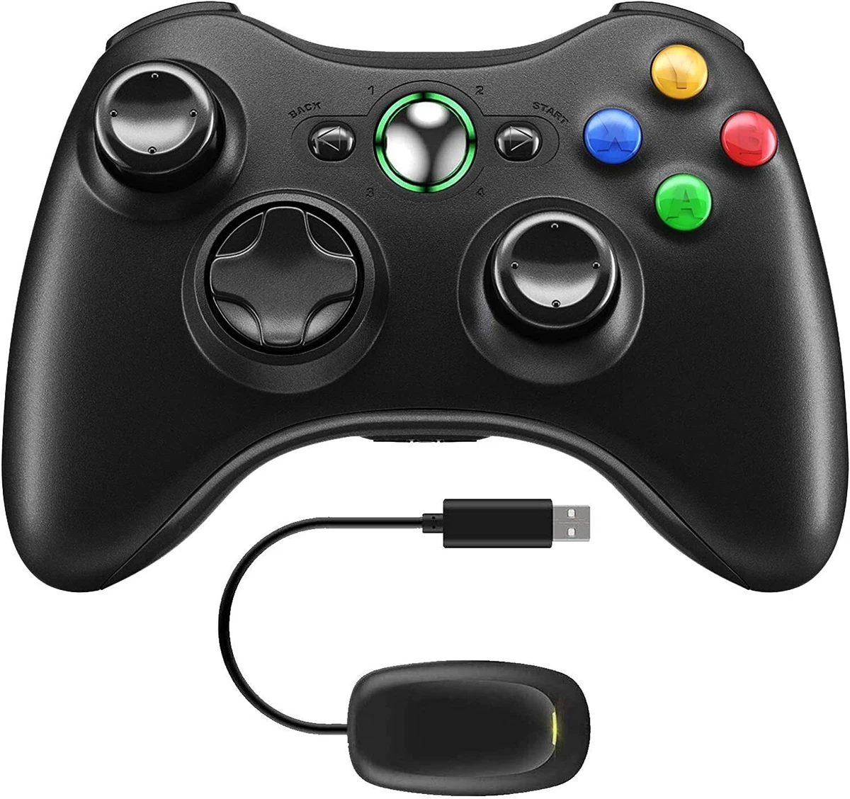 Джойстика 360 10. Xbox 360 Wireless Controller. 2.4G Wireless Controller Gamepad. Джойстик Xbox 360 вибрация. Xbox геймпад с беспроводным адаптером.