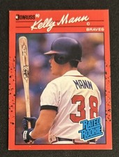 1990 Donruss Kelly Mann Baseball Rookie Card (RC) #46 Braves Catcher VG O/C. rookie card picture
