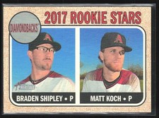 Braden Shipley/Matt Koch 2017 Topps Heritage Flip Reverse Stock RC #384 Arizona