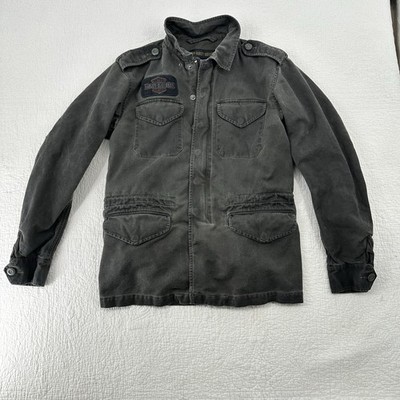 Harley Davidson M-65 Military Field Jacket Green Men's Small H2 | eBay