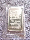 1 Troy oz Silver Bar - Johnson Matthey