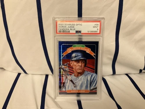 2020 Donruss Optic Aaron Judge Diamond Kings Pandora Blue #30 /99 PSA 9 🔥💎
