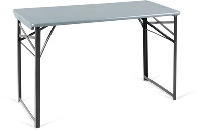Table de Jardin Terasse Pliable Bois Extérieure Meuble Camping Balcon Fête Gris - Photo 1/4