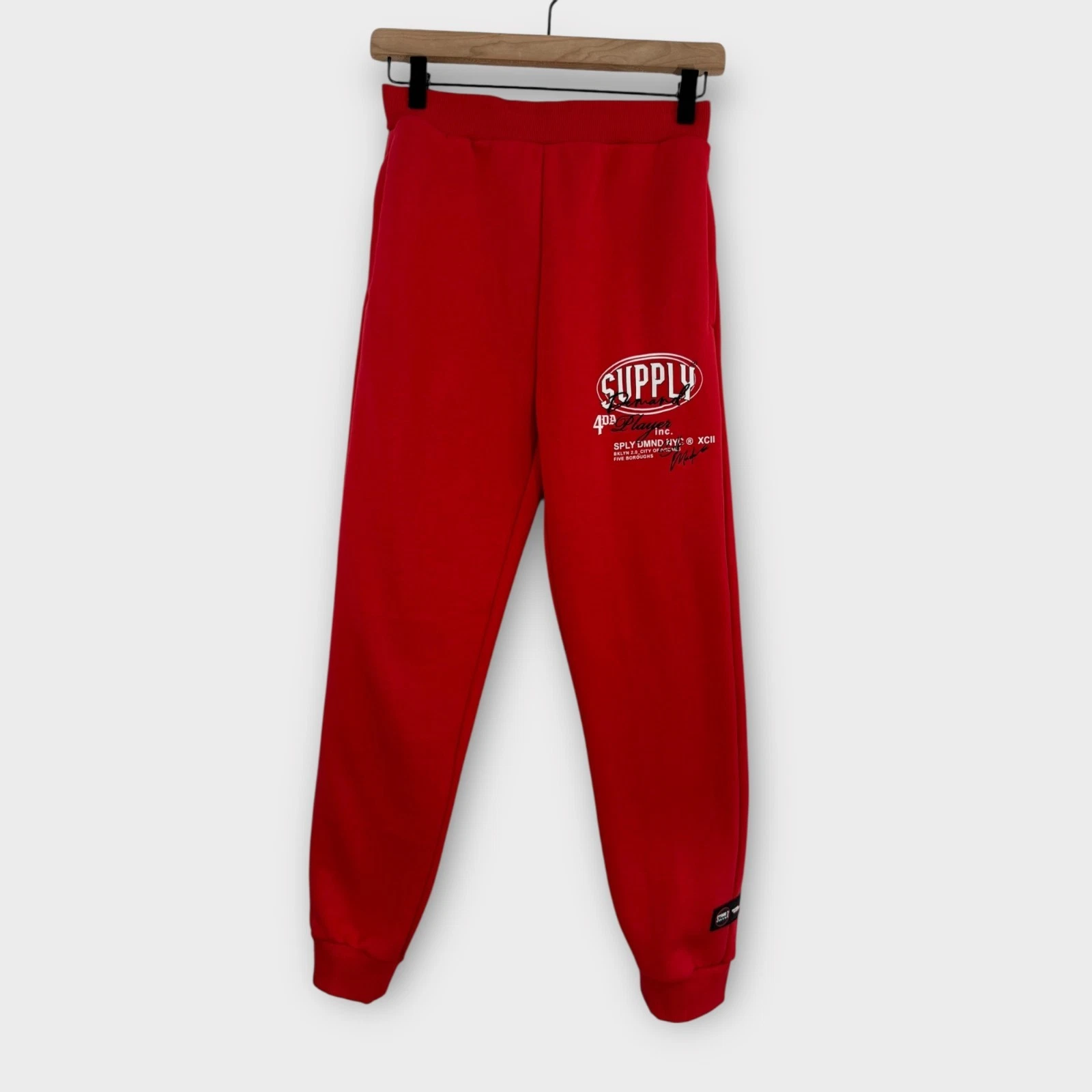 Supply & Demand Kid’s Size Large Red Logo Targon Athletic Casual Jogger Pants