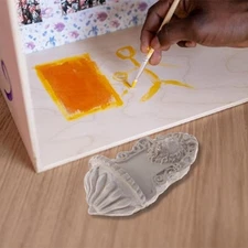 Dollhouse Landscape Resin Accessory Miniature Lion Sculptural Wall Pediment