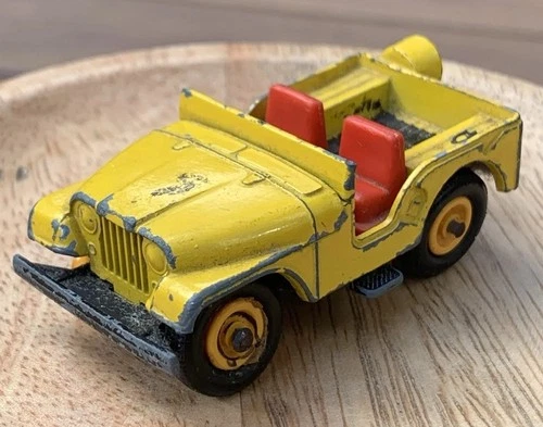 Vintage Matchbox Lesney No 72 Yellow Jeep Restoration Diecast Model Toy