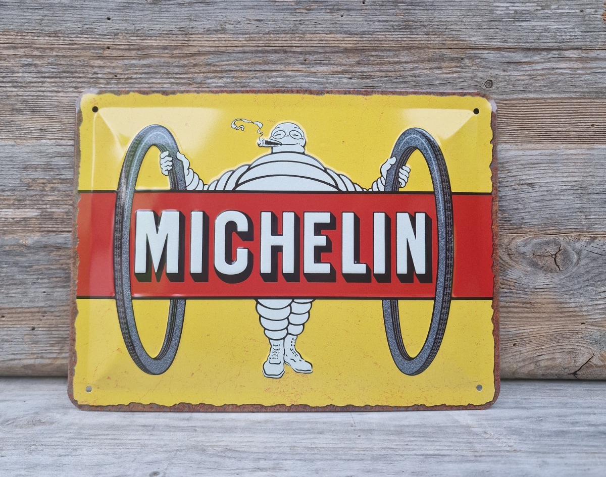 Michelin Tyres Metal Sign Medium Vintage Retro Tin Sign Garage Sign. Workshop