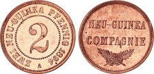Kolonien / Deutsch Neuguinea 2 Pfennig 1894 A J. 702 Wertseite EA/PP 140845