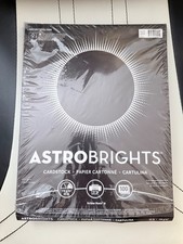 Astrobrights Color Cardstock, 65 Lb Cover Weight, 8.5 X 11, Eclipse Black, 100/P