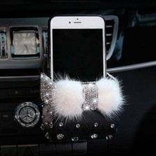 Auto Vent Outlet Bling Diamond Crystal Car Mobile Phone Holder Storage Bag