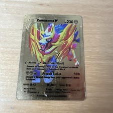 Pokémon TCG Zamazenta V Fan Art Gold Card 139/202 Near Mint Mint Condition