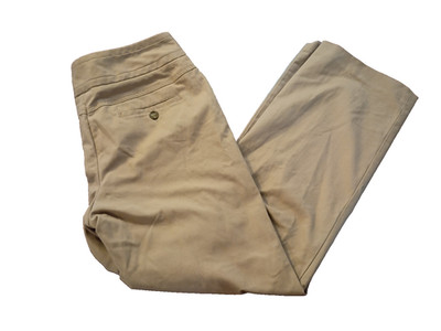 Rafaella Studio Pants Women 8 Petite 8P Khaki Tan Slacks Trouser Office Straight