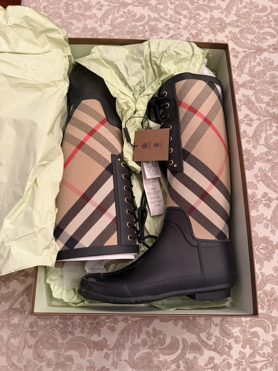 Burberry Black Rubber Boots for Women for sale | eBay