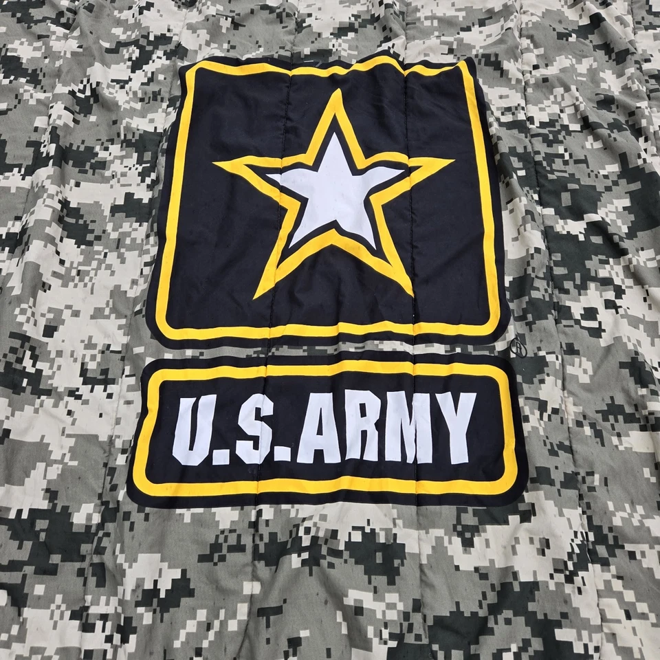 RARO Edredón de Cama Ejército de Estados Unidos Talla Doble Camuflaje Verde Manta Militar 2015 Foto 2 de 4