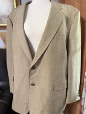 Hart Schaffner Marx Winstead s Tan Sports Coat Blazer Metal Buttons see pics
